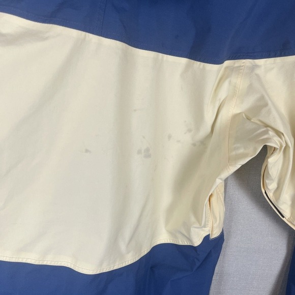 VTG Moonstone Jacket Mens Medium Blue Colorblock Hooded Rain Coat Gortex Vented - Picture 11 of 11